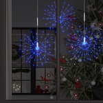 vidaXL Božićna svjetla s izgledom vatrometa 10 kom plava 50cm 1400 LED