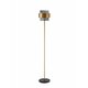 NOVA LUCE 9236410 | Sianna Nova Luce podna svjetiljka 154cm s prekidačem 1x E27 crno, mesing, dim