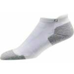 Footjoy Techsof Socks Rolltab Womens Čarapa White Grey/Blanc Gris S