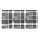 vidaXL Jastuk za sofu od paleta sivi karirani 80 x 40 x 10 cm
