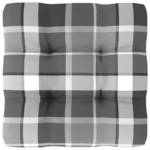 vidaXL Jastuk za sofu od paleta sivi karirani 50 x 50 x 12 cm