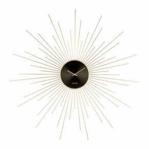 Zidni sat u crno-zlatnoj boji Karlsson Peony