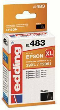 Edding patrona tinte zamijenjen Epson T29XL (T2991) kompatibilan pojedinačno crn EDD-483 18-483