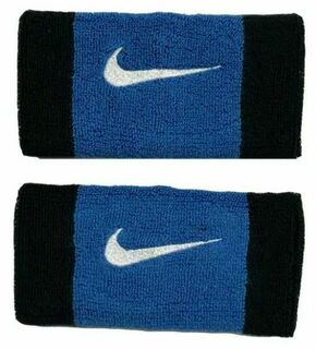 Znojnik za ruku Nike Swoosh Doubl -Wide Wristbands -black/star blue/white