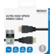 DELTACO Ultra High Speed HDMI cable, ARC, QMS, 8K in 60Hz, 4K UHD in 120Hz, 1m, black