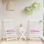 vidaXL Jastuci za vrtne stolice 2 kom ružičasti 40x40x3 cm od tkanine