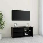 TV ormarić crni 80 x 31 x 39 cm od masivne borovine