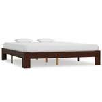 vidaXL 283303 Bed Frame Dark Brown Solid Pine Wood 180x200 cm