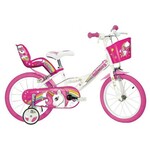 Jednorog ružičasto-bijeli bicikl veličina 14
