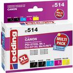 Edding tinta zamijenjen Canon PGI-570 XL, CLI-571 XL kompatibilan kombinirano pakiranje crn, foto crna, cijan, purpurno crven, žut edding 514 18-514