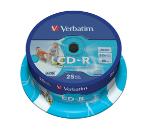 CD-R VERBATIM 80mn 52x pr 43439 spin(25)