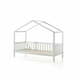 Bijeli dječji krevet u obliku kućice od borovine Vipack Dallas, 90 x 200 cm