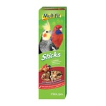 MultiFit Sticks za srednje papige s bobičastim voćem i bademima 2 x 90 g