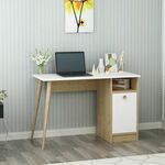 Studijski stol, Cannas - White, Sapphire Oak