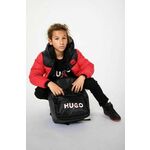 Dječji ruksak HUGO boja: crna, veliki, s tiskom - crna. Dječji ruksak iz kolekcije HUGO. Model izrađen od materijala s tiskom.