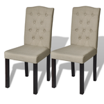vidaXL Set od 2 blagovaonske stolice krem boje u klasičnom dizajnu