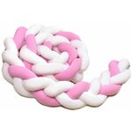 T-tomi Pleteni jastuk, 180 cm, bijela i ružičasta