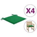 vidaXL Jastuci za vrtne stolice 4 kom zeleni 50 x 50 x 4 cm od tkanine
