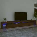 vidaXL TV ormarić s LED svjetlima boja smeđeg hrasta 290x36,5x40 cm