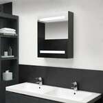 vidaXL LED kupaonski ormarić s ogledalom antracit 50 x 14 x 60 cm