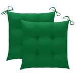 vidaXL Jastuci za stolice 2 kom zeleni 50 x 50 x 7 cm od tkanine