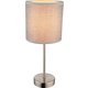 GLOBO 15185T | Paco Globo stolna svjetiljka 35cm 1x E14 poniklano mat, sivo, bijelo