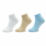 Set od 3 pari ženskih visokih čarapa Tommy Hilfiger 701222654 White Combo 001