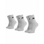 Set od 3 para unisex visokih čarapa Kappa 704304 Grey Melange 19M