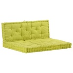 vidaXL Paletni podni jastuci 2 kom pamučni zeleni