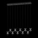 EGLO 390278 | Pianopoli-2 Eglo visilice svjetiljka jačina svjetlosti se može podešavati 10x LED 2800lm 3000K crno, kristal