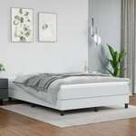 vidaXL Okvir za krevet s oprugama bijela 140x200 cm od umjetne kože