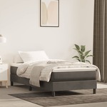 vidaXL Box spring krevet s madracem tamnosivi 90x200 cm baršunasti
