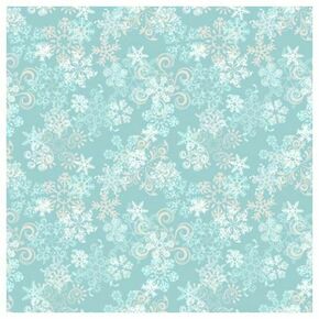 Click Props Background Vinyl with Print Snowflake Blue 1