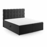 Antracitno sivi boxspring krevet s prostorom za odlaganje 180x200 cm Bali – Cosmopolitan Design