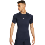 Muška kompresijska odjeća Nike Pro Dri-FIT Tight Short-Sleeve Fitness Top - obsidian/white