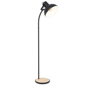 EGLO 43166 | Lubenham Eglo podna svjetiljka 160cm sa nožnim prekidačem elementi koji se mogu okretati 1x E27 crno