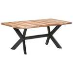 vidaXL Blagovaonski stol 180 x 90 x 75 cm od masivnog drva i šišama