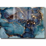 Staklena slika 70x50 cm Dark Marble - Wallity