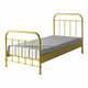 Žuti metalni dječji krevet Vipack New York, 90 x 200 cm