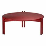 Crveni okrugao stolić za kavu od masivnog bora ø 80 cm Sticks – Karup Design
