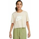Ženska majica Nike Sportswear Essential Crop Icon - sanddrift/white