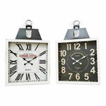 Wall Clock DKD Home Decor 60 x 6 x 89 cm Crystal Black White Iron Traditional MDF Wood (2 Units)