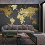 Samoljepljiva foto tapeta - World Map: Modern Geography 245x175