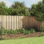 vidaXL Žičana ograda s prirubnicom antracit 1,1 x 10 m