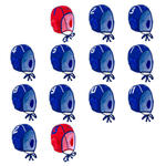 Kapice za vaterpolo za odrasle 900 13 komada plave
