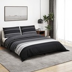 vidaXL Set posteljine za poplun crno-bijeli 155 x 220 cm pamučni