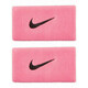 Znojnik za ruku Nike Swoosh Double-Wide Wristbands - pink gaze/oil grey