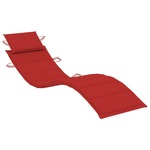 vidaXL Jastuk za ležaljku za sunčanje crveni 186 x 58 x 4 cm