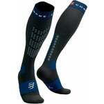 Compressport Alpine Ski Full Socks Black/Estate Blue T2 Čarape za trčanje