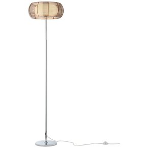 BRILLIANT 61158/53 | Relax-BRI Brilliant podna svjetiljka 162cm sa nožnim prekidačem 2x E27 krom